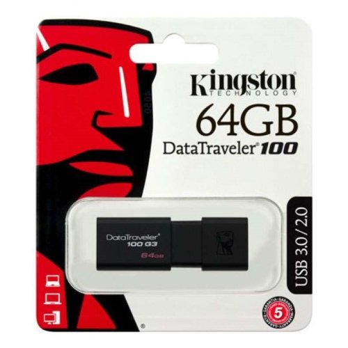 USB Флеш 64GB Kingston DT 100 G3 (DT100G3/64GB)  USB 3.0