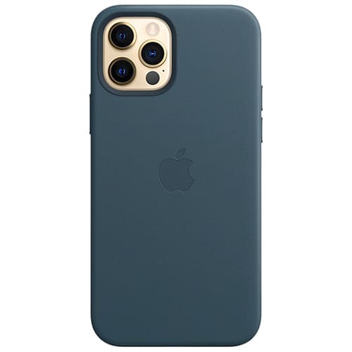 Чехол для iPhone 12 и 12 Pro Apple Leather Case with MagSafe (MHKE3ZE/A) балтийский синий