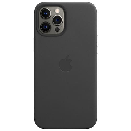Чехол для iPhone 12 и 12 Pro Apple Leather Case with MagSafe (MHKG3ZE/A) черный
