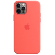 Чехол для iPhone 12 и 12 Pro Apple Silicone Case with MagSafe (MHL03ZE/A) розовый цитрус - фото