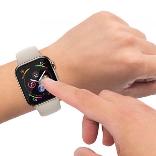 Защитное 5D стекло на экран для Apple Watch 44 мм Glass PRO черное