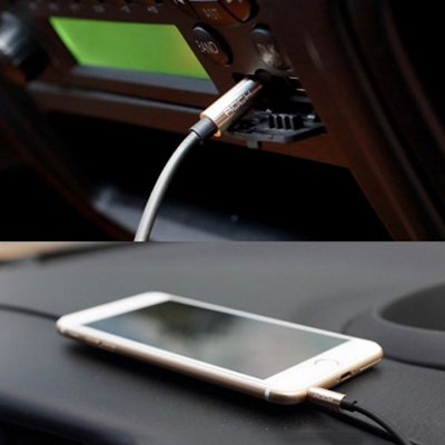 Аудио-кабель AUX Rock для смартфонов и планшетов 1метр серый (RAU0509)