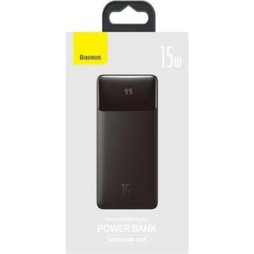 Аккумулятор внешний Baseus Bipow Digital Display Power Bank 30000 mAh 15W (Черный)