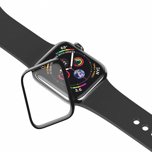 Защитное стекло для Apple Watch series 4 40мм Baseus Full-screen (черное)