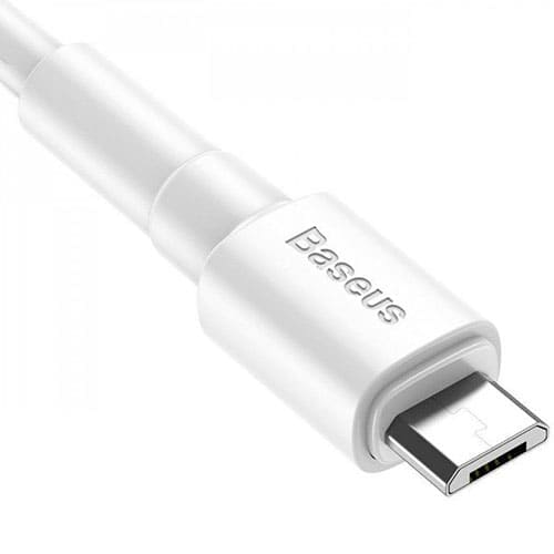 USB кабель Baseus  MicroUSB длина 1,0 метр (Белый) 