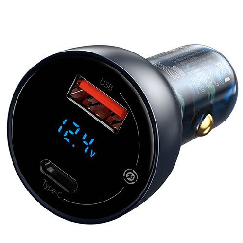 Автомобильное зарядное устройство Baseus Particular Digital Display QC PPS Dual Quick Charger CCKX-C0G (Синий)