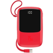 Аккумулятор внешний Baseus Qpow Digital Display Power Bank 10000 mAh (Красный) - фото