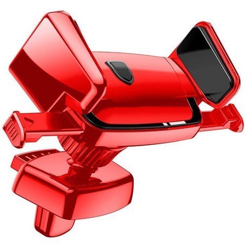 Автодержатель Baseus Robot Air Vent Car Mount с боковой поддержкой в воздуховод и дефлектор (красный)