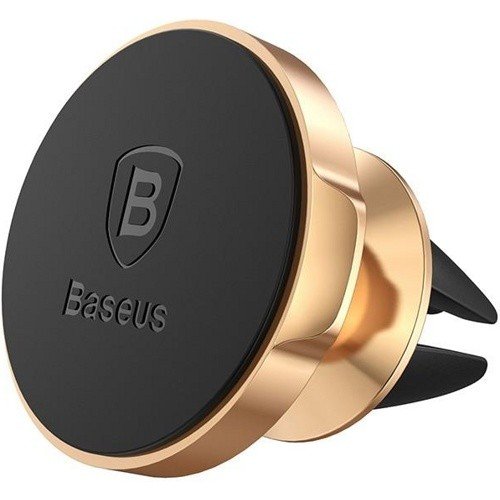 Магнитный автодержатель Baseus Small ears series Magnetic suction bracket с креплением в воздуховод (золотой)