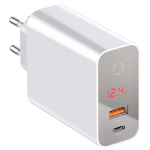 Зарядное устройство Baseus Speed PPS Intelligent Power Digital Display Quick Charger 45W Type-C+ USB (Белый)    