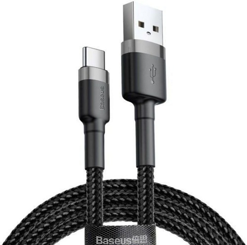 USB кабель Baseus Cafule Cable для зарядки и синхронизации Type-С длина 2 метр (Черный) 