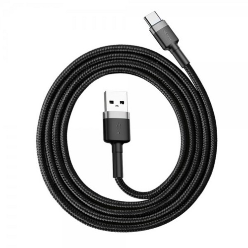 USB кабель Baseus Cafule Cable для зарядки и синхронизации Type-С длина 1 метр (Черный) 