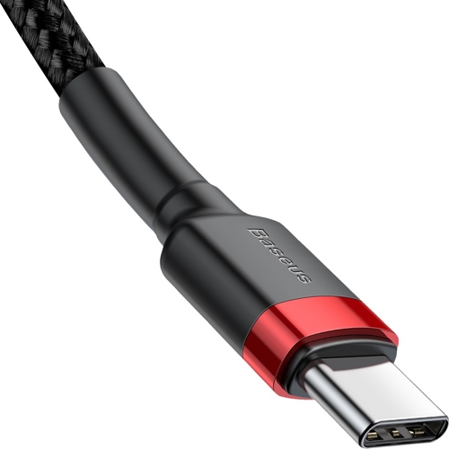 USB кабель Baseus Cafule Cable для зарядки и синхронизации Type-С, длина 2 метр (Черный/Красный) 