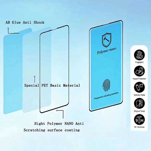 Бронированная трехслойная защитная пленка 10D для Samsung Galaxy S20+ Polymer nano