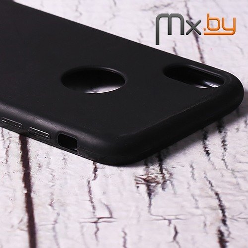 Чехол  для iPhone Xr накладка (бампер) силиконовый Cherry черный