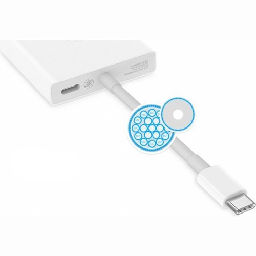 USB-хаб Xiaomi Mi USB-C to VGA and Gigabit Ethernet Multi-Adapter (Белый)