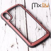Чехол для iPhone X накладка (бампер) Do Luxury Case противоударный красный - фото
