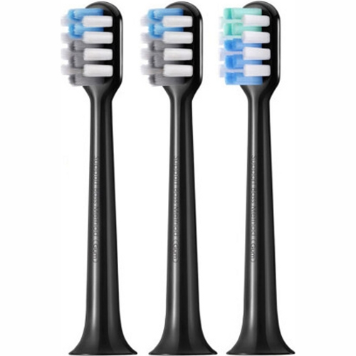 Сменные насадки для электрической зубной щетки Dr.Bei BY-V12, 3 шт (Черный) 