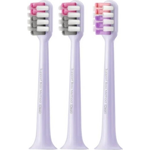 Сменные насадки для электрической зубной щетки Dr.Bei BY-V12, 3 шт (Розовый) 