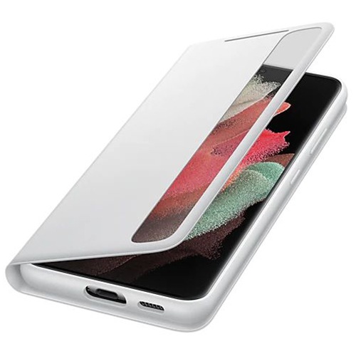Чехол для Galaxy S21 Ultra книга Samsung Smart Clear View Cover светло-серый