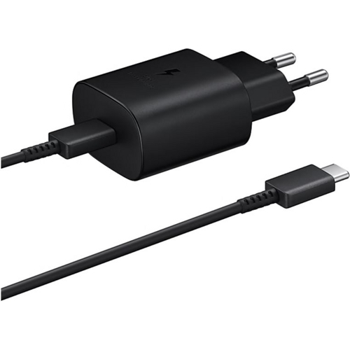 Зарядное устройство Samsung EP-TA800XBEGRU + USB Type-C кабель (Черный)