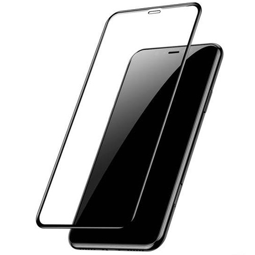 Противоударная защитная пленка для iPhone 11 и Xr Flexible Glass полноэкранная черная