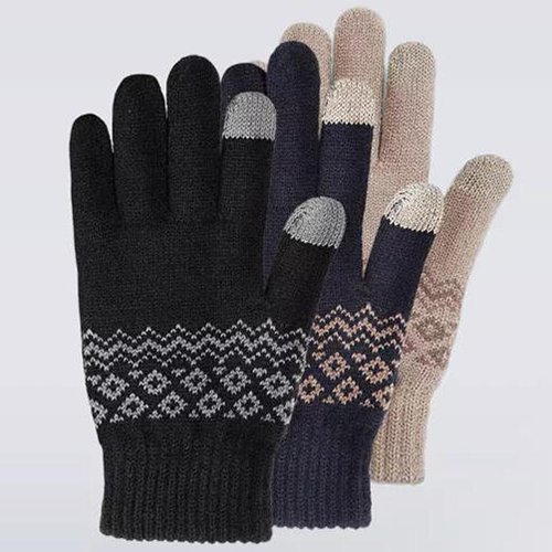 Перчатки для сенсорных экранов FO Touch Screen Warm Velvet Gloves (Черные)
