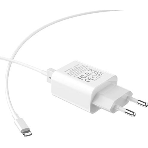 Зарядное устройство Hoco C62A Victoria 2 USB 2.1А + кабель Lighting (Белый)