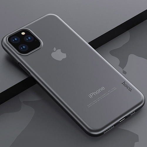 Чехол для iPhone 11 Pro Max накладка (бампер) силиконовый Hoco Light прозрачный серый  