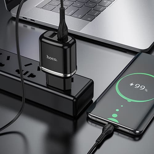 Зарядное устройство Hoco N4 Aspiring 2 USB 2.4A (Черный)