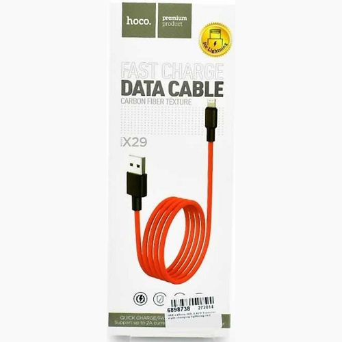 USB кабель Hoco X29 Superior Style Lightning, длина 1,0 метр (Красный)