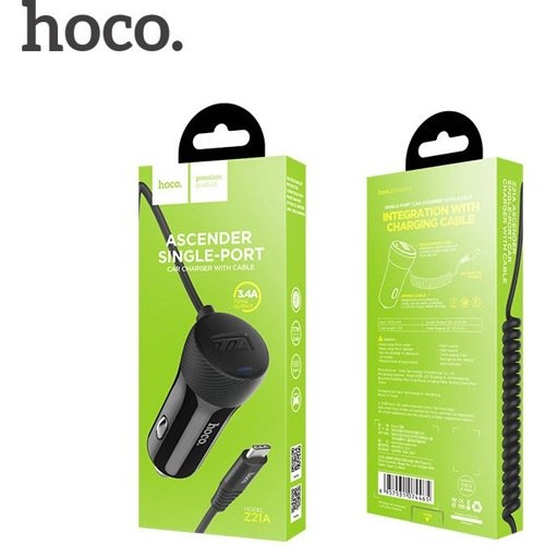 Автомобильное зарядное устройство Hoco Z21A Type-C+ USB (Чёрный)