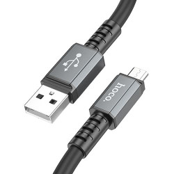 USB кабель Hoco X85 Strength MicroUSB, длина 1 метр (Черный) - фото