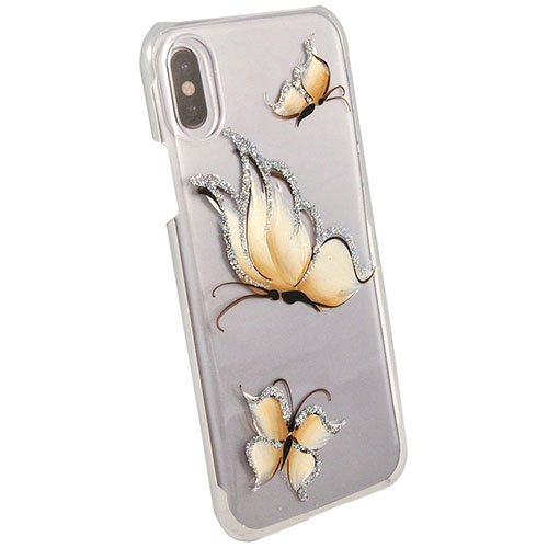 Чехол для iPhone X и Xs накладка (бампер)  iCover Hard HP Pure Butterfly Beige