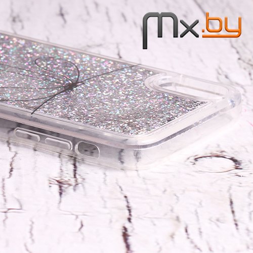 Чехол для iPhone Xs Max накладка (бампер) Аквариум Bow серебристый