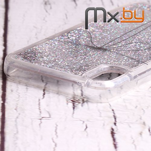 Чехол для iPhone Xs Max накладка (бампер) Аквариум Bow серебристый