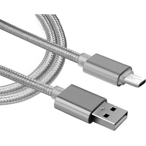 USB кабель Hoco X2 Knitted MicroUSB, длина 1,0 метр (Серый)