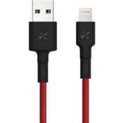 USB кабель ZMI MFi Lightning длина 30 см (Красный) - фото