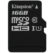 Карта памяти Kingston Canvas Select SDCS/16GBSP microSDHC 16GB Class 10 UHS-I U1 скорость 80 MB/s - фото