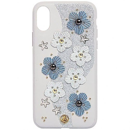 Чехол для iPhone Xr накладка (бампер) Luna Aristo Jasmin серо-голубой