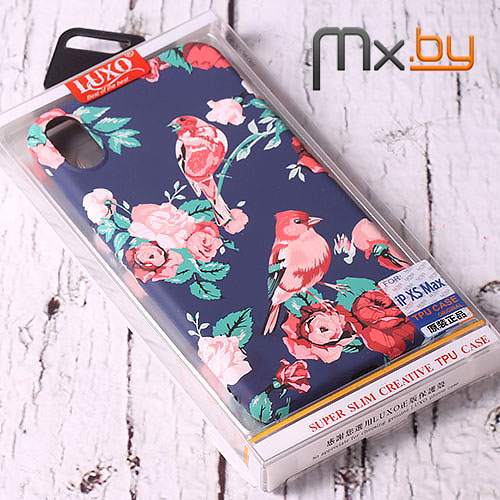 Чехол для iPhone Xs Max накладка (бампер) силиконовый Luxo Flowers Pion  