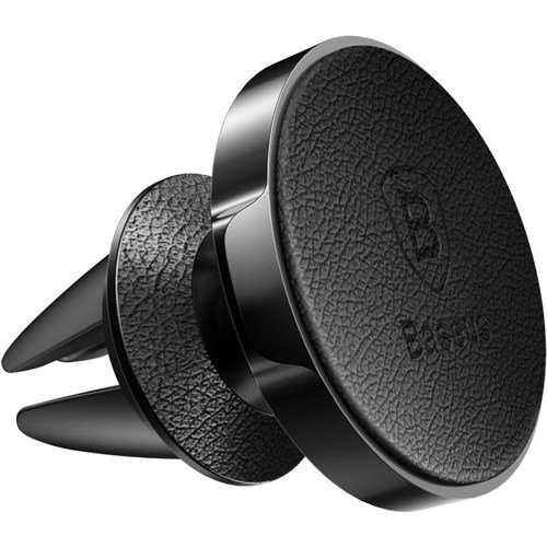 Магнитный автодержатель Baseus Premium 360 Genuine Leather с креплением в воздуховод (Черный) 