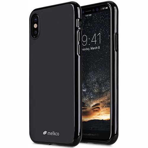 Чехол для iPhone X накладка (бампер) Melkco Poly Jacket TPU Case силиконовый черный матовый