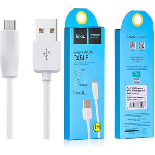 USB кабель Hoco X1 Micro-USB, длина 2,0 метра (Белый)