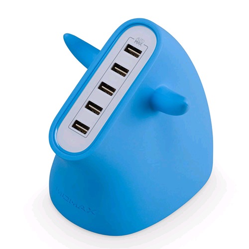 Сетевой блок питания Momax U.Bull 5 USB Charger 8A/40W (UM5S) синий