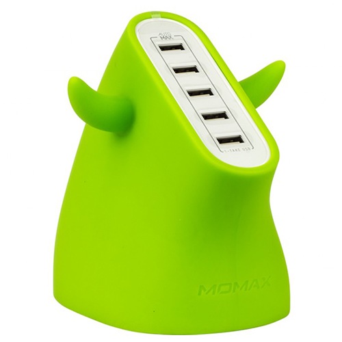 Сетевой блок питания Momax U.Bull 5 USB Charger 8A/40W (UM5S) зеленый