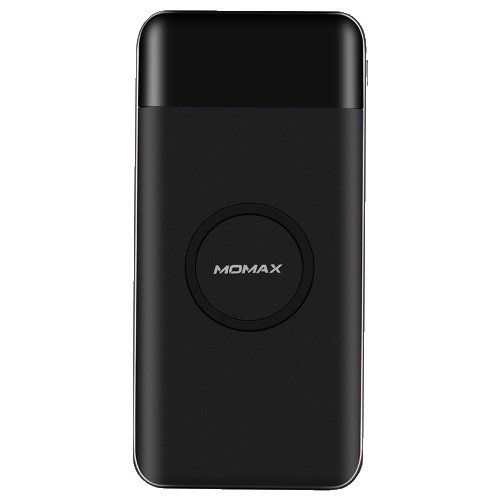 Аккумулятор внешний Momax iPower Air 10000 mAh с функцией беспроводной зарядки (IP80) Черный
