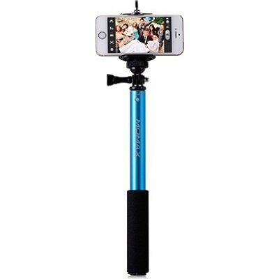 Монопод штатив Momax SelfiFit 90см (KMS1) для iPhone и смартфонов (синий) 