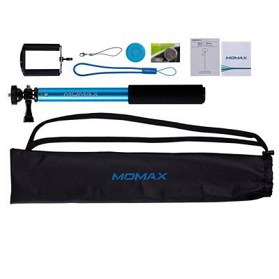Монопод штатив Momax SelfiFit 90см (KMS1) для iPhone и смартфонов (синий) 