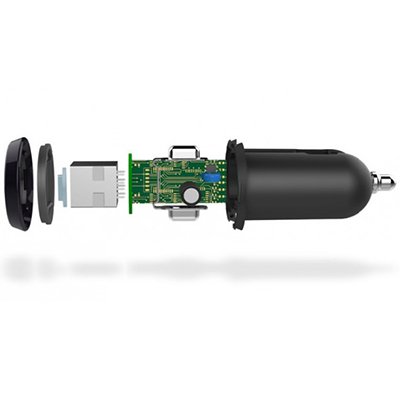 Автомобильное зарядное устройство Rock Ditor Car Charger 2 USB 2.4A черное (RCC0109)